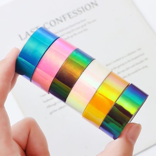 Holographic Gold Graphic Tape, Sparkle Metallic Tape Water/Tear Resistant  Metallic Mirror Wrapping Removable with No Residue - AliExpress